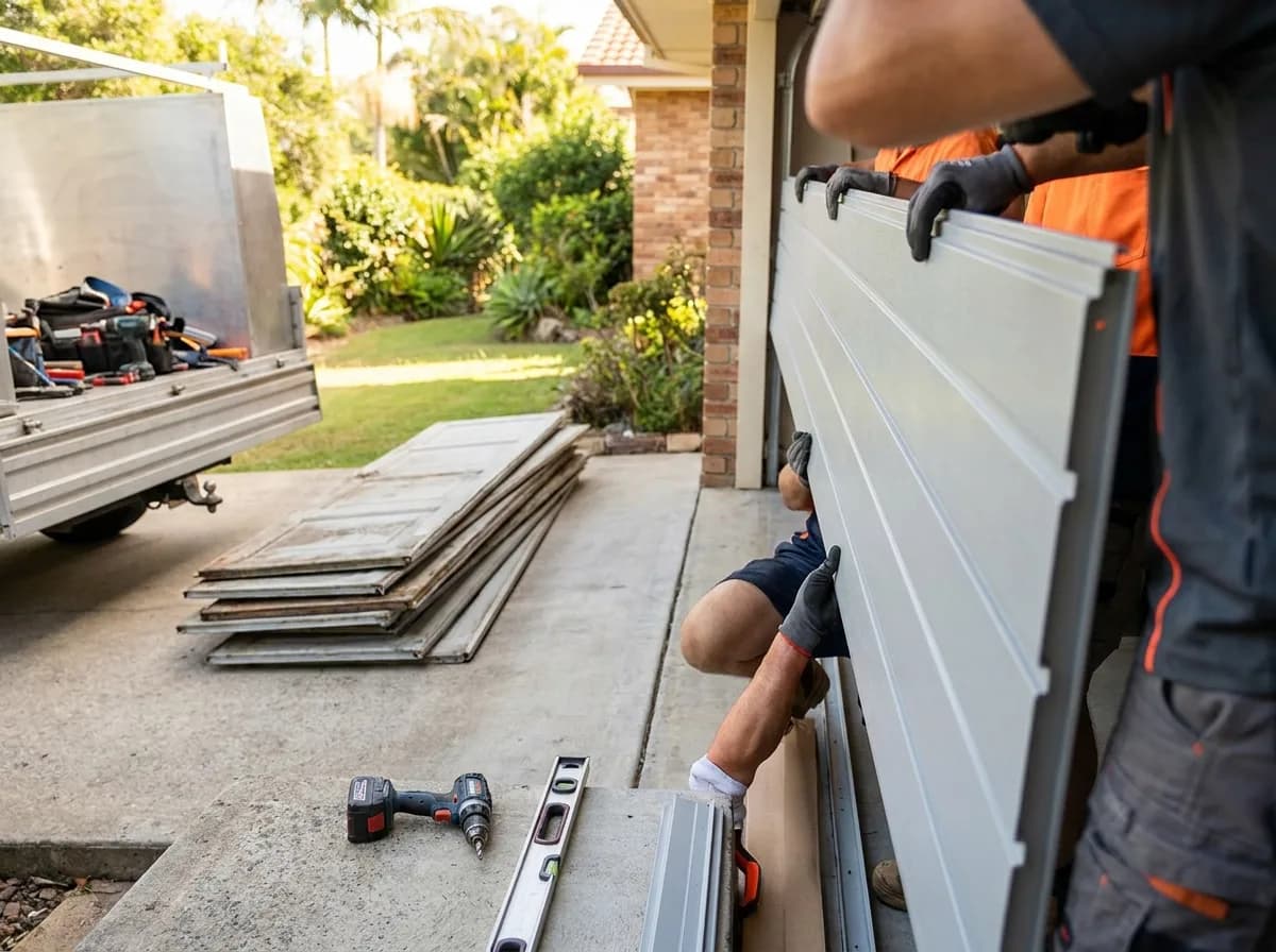 New Garage Door Installation & Replacement in Brisbane — New doors measured, supplied and installed — from a bare opening or a tired old door.